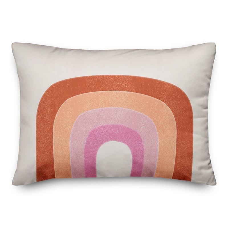 Retro Rainbow Throw Pillow