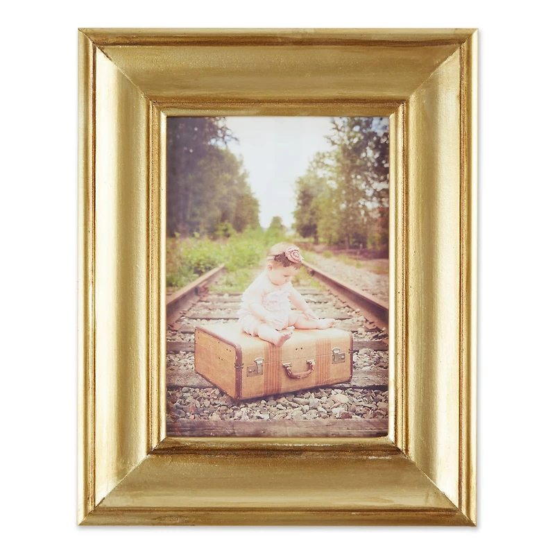 DII® Antique Gold Rub 5" x 7" Farmhouse Picture Frame