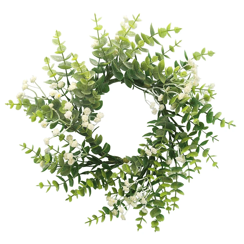 10" Mini White Baby's Breath Wreath by Ashland®
