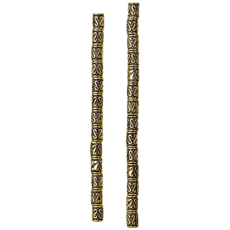 12 Pack: Gold Tube Metal Beads, 8mm by Bead Landing™