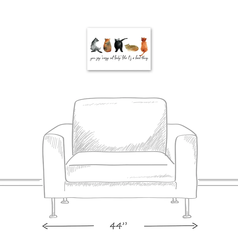 Cat Lady Canvas Wall Art