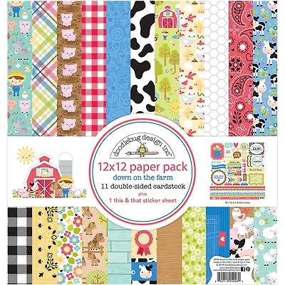 Doodlebug Design Inc.™ Down On The Farm Paper Pack, 12" x 12"