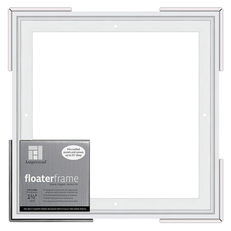 Ampersand™ White 1.5" Depth Thin Edge Floaterframe