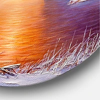 Designart - Bridge Over The River In Winter Landscape