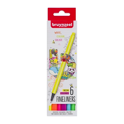 Bruynzeel Fineliner Neon Colors Pen Set