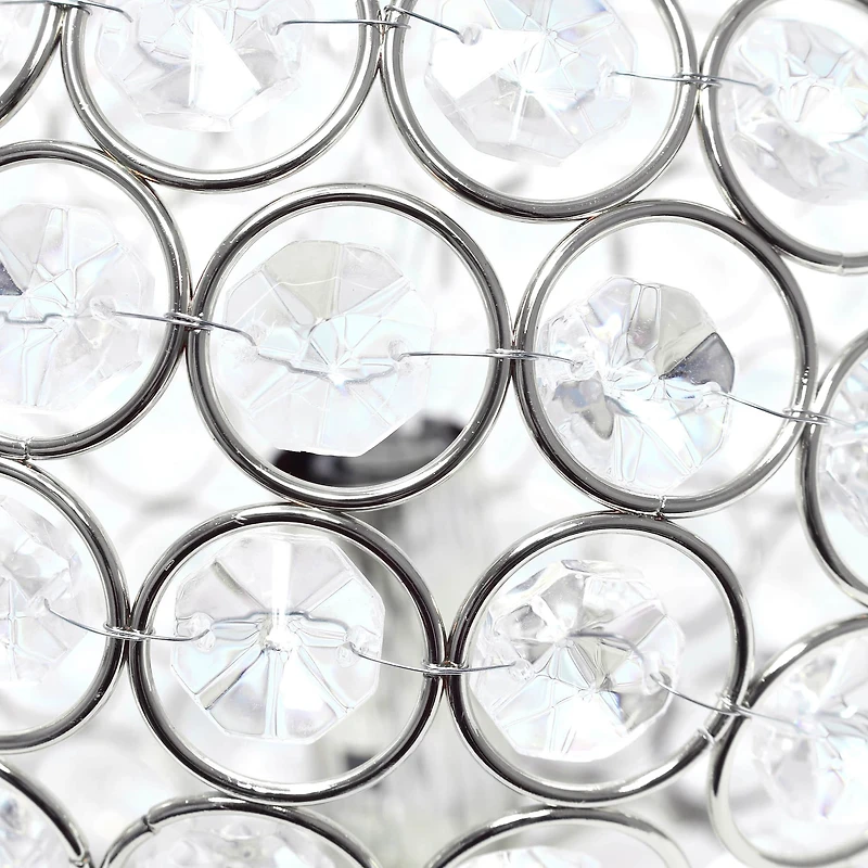 Lalia Home 8" Medium Metal Crystal Round Orb Table Lamp