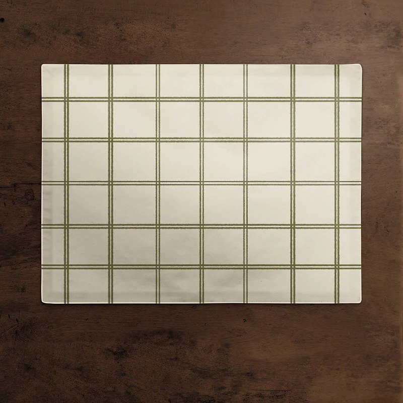 Cream Check Cotton Twill Placemat
