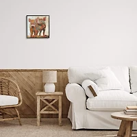 Stupell Industries Rustic Farm Pigs Abstract Contemporary Patchwork Pattern Framed Wall Art
