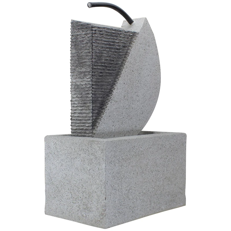 20" Gray Modern Style Rainfall Outdoor Water Fountain