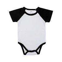 Craft Express White & Black Raglan Baby Bodysuit