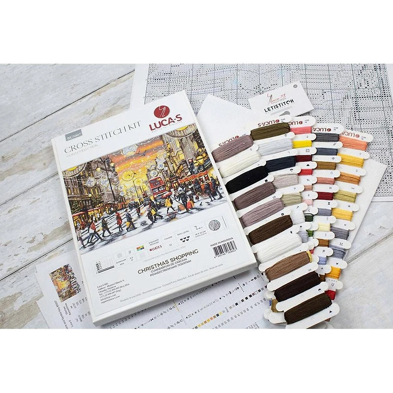 Luca-S Christmas Shopping Counted Cross Stitch Kit