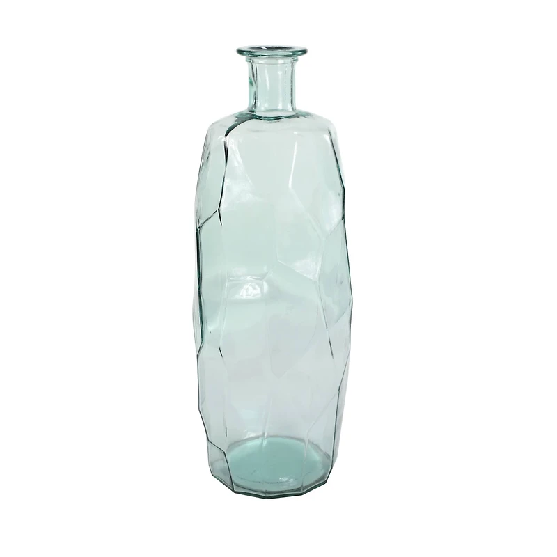 29" Clear Glass Contemporary Vase