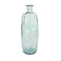 29" Clear Glass Contemporary Vase