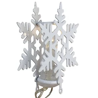 8ct. Warm White LED Snowflake Christmas Lights
