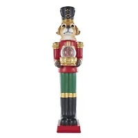 31" Red, Green & Gold Nutcracker Dog Sculpture