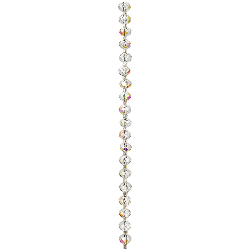 Crystal Faceted Glass Rondelle Beads, 12mm by Bead Landing™
