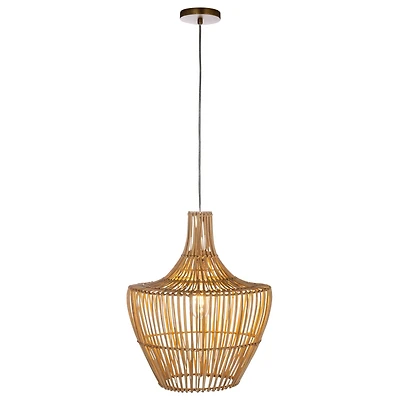 Hello Honey® Round Wicker Pendant Light