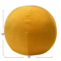 Gold Cotton Velvet Orb Pillow