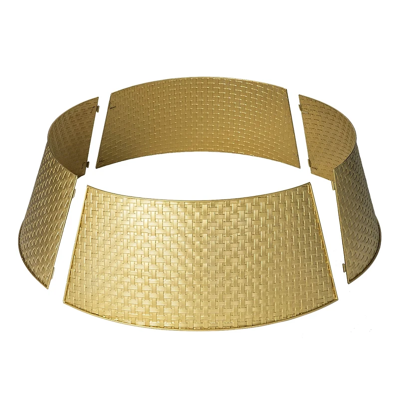 Glitzhome® 3ft. Gold Weave Metal Tree Collar