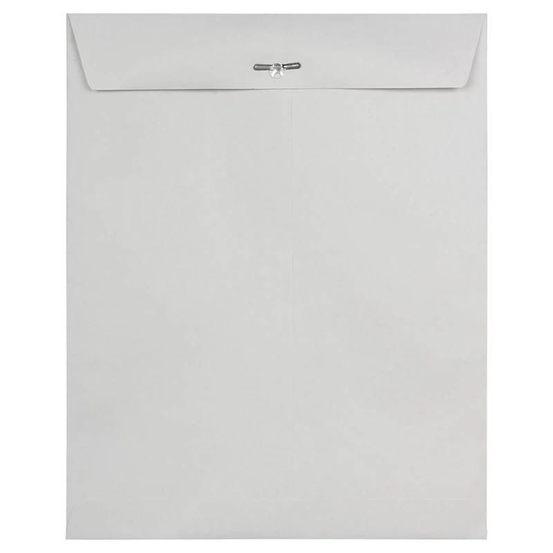 JAM Paper 15" x 20" Gray Open End Clasp Envelopes, 125ct.
