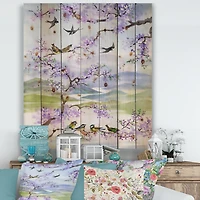 Designart - Birds On Cherry Branch