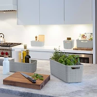 Curver® Jute Gray Plastic Storage Basket Organizer