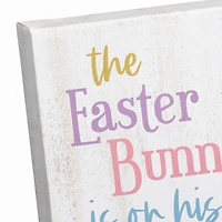 Easter Bunny On His Way 11" x 14" Canvas Wall Art