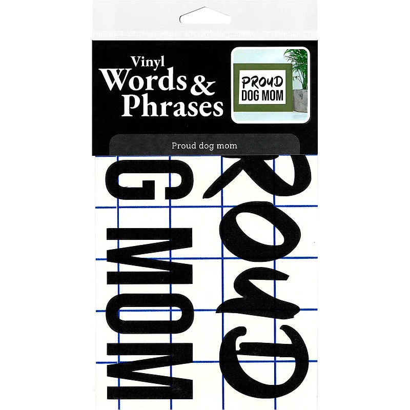 Leisure Arts® Vinyl Matte Black Proud Dog Mom Decal