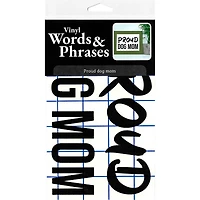 Leisure Arts® Vinyl Matte Black Proud Dog Mom Decal