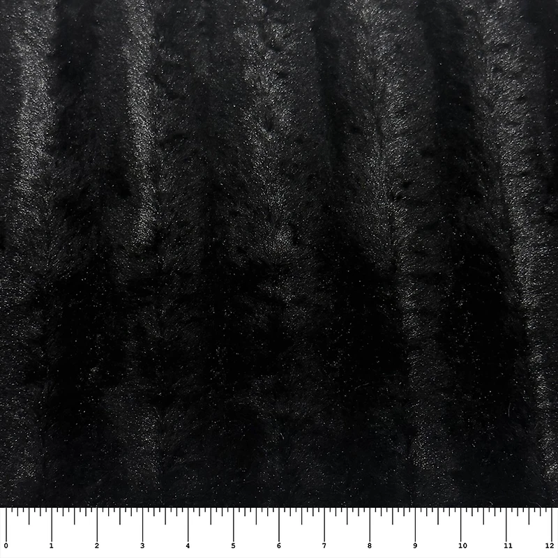 Feldman Black Faux Fur Mink Fabric