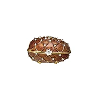 Hello Honey® 3.5" Amber Jeweled Egg Trinket Box
