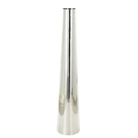 Silver Stainless Steel Metal Minimalistic Tall Floor Cone Vase