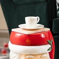 Glitzhome® 16"H Christmas MGO Santa Stool or Accent Table