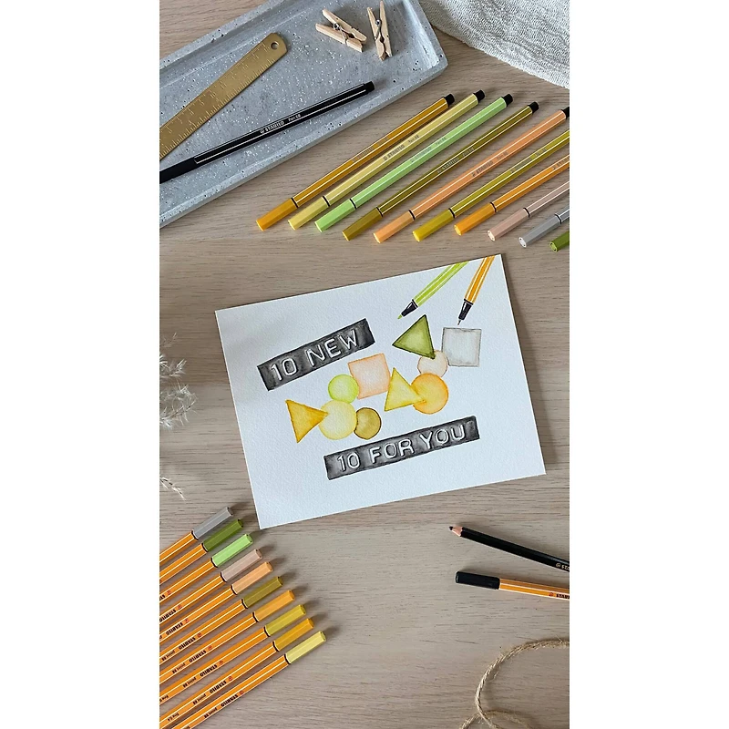 STABILO® Pen 68 10-Pen Wallet Set II