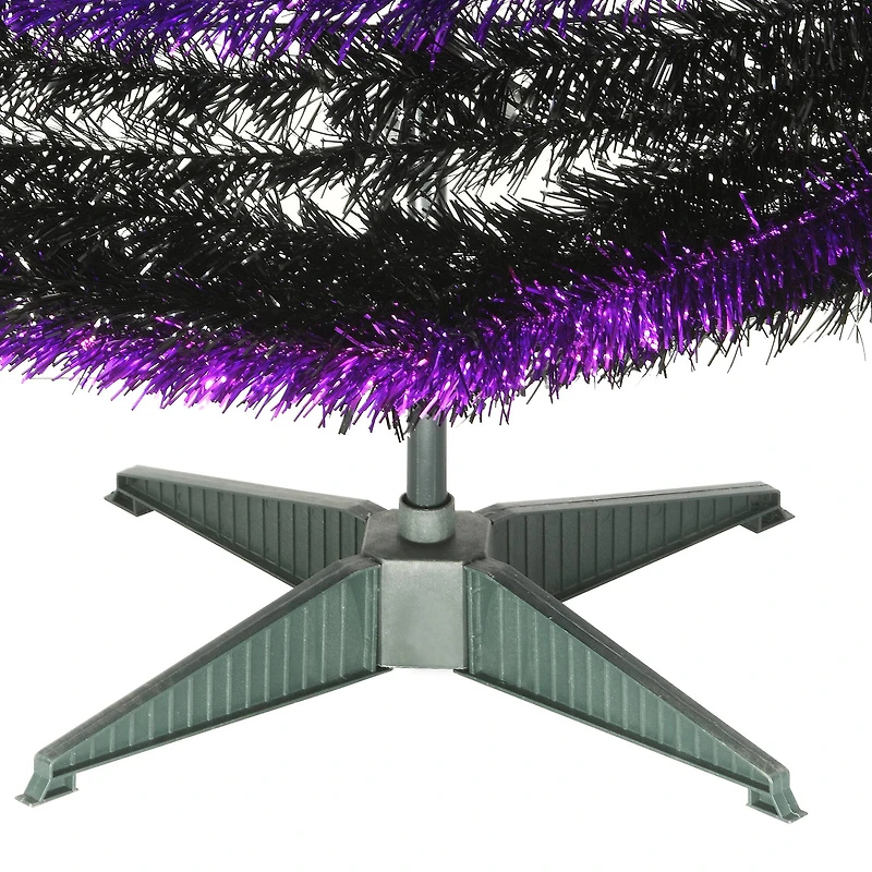 7.5ft. Unlit Purple & Black Pop-Up Artificial Halloween Tree