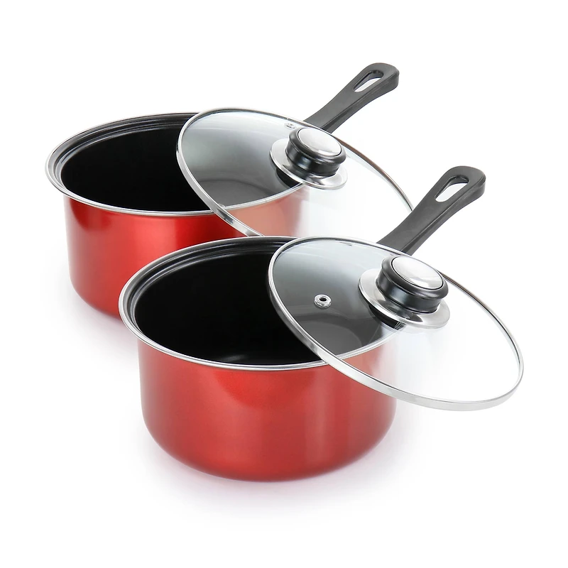 Gibson Everyday® Cardinal 7-Piece Red Nonstick Steel Cookware Set