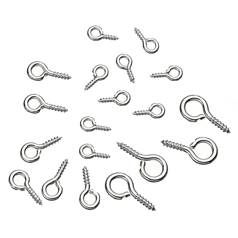 Rhodium Screw Eye Pins, 300ct. by Bead Landing™