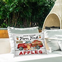 Stupell Industries Farm Fresh Apples Truck Outdoor Printed Pillow