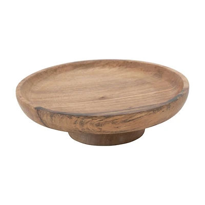 Hello Honey® 12" Mango Wood Footed Cake Stand
