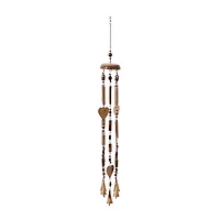 33" Gold Metal Charmed Hearts Coastal Windchime