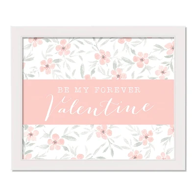 16" x 20" Forever Valentine Floral White Framed Print Wall Art