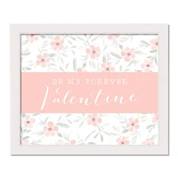 16" x 20" Forever Valentine Floral White Framed Print Wall Art