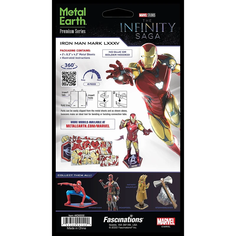 Metal Earth® Premium Series Iron Man Mark LXXXV Steel Model Kit