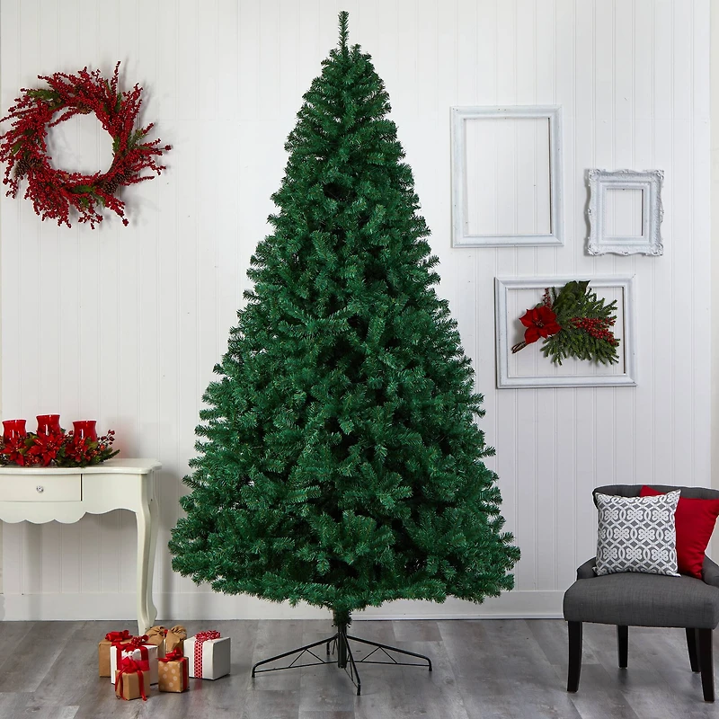 9ft. Pre-Lit Northern Tip Artificial Christmas Tree, Clear LED Lights