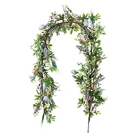 Glitzhome® 72" Easter Egg & Lavender Garland