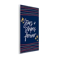 Stupell Industries Stars Stripes Forever Americana Independence Day Wall Plaque Art