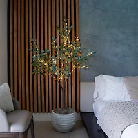 5ft. Pre-Lit Artificial Fruiting Olive Tree with Warm White LED Lights