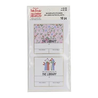 Pink Floral Bookplate Stickers by Fab Finds