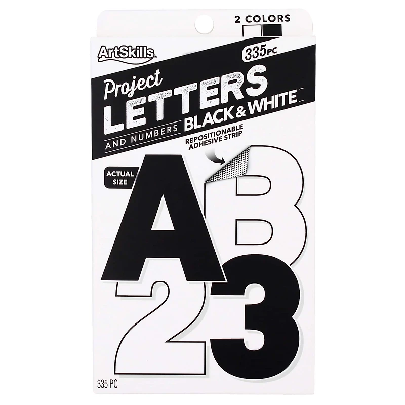 ArtSkills® 2.5" Black & White 335 Piece Paper Poster Letter Set