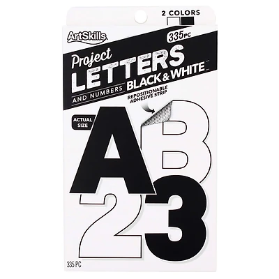 ArtSkills® 2.5" Black & White 335 Piece Paper Poster Letter Set